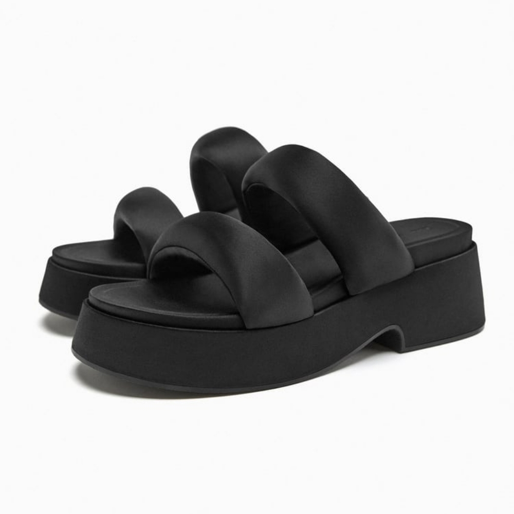 Zara Paded Strap Flatform Sandals